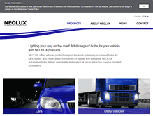Tablet Screenshot of neolux-lighting.com